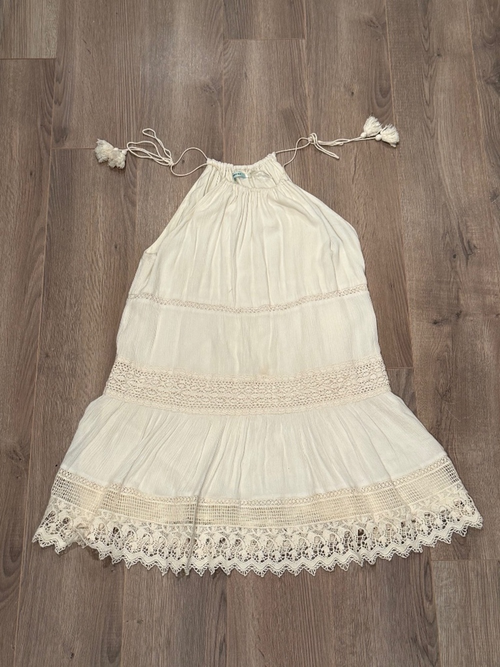 Kimchi Blue Urban Outfitters white boho shift dress, size S